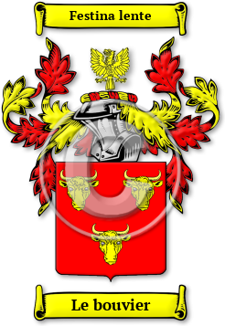 Le bouvier Family Crest Download (jpg) Legacy Series - 150 DPI